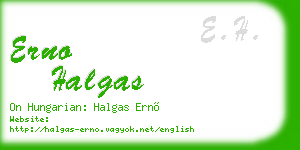 erno halgas business card