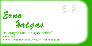 erno halgas business card